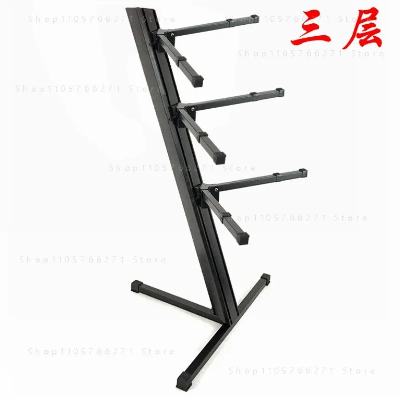Electronic piano display stand three-layer airplane stand metal bracket Guzheng synthesizer stand adjustable height