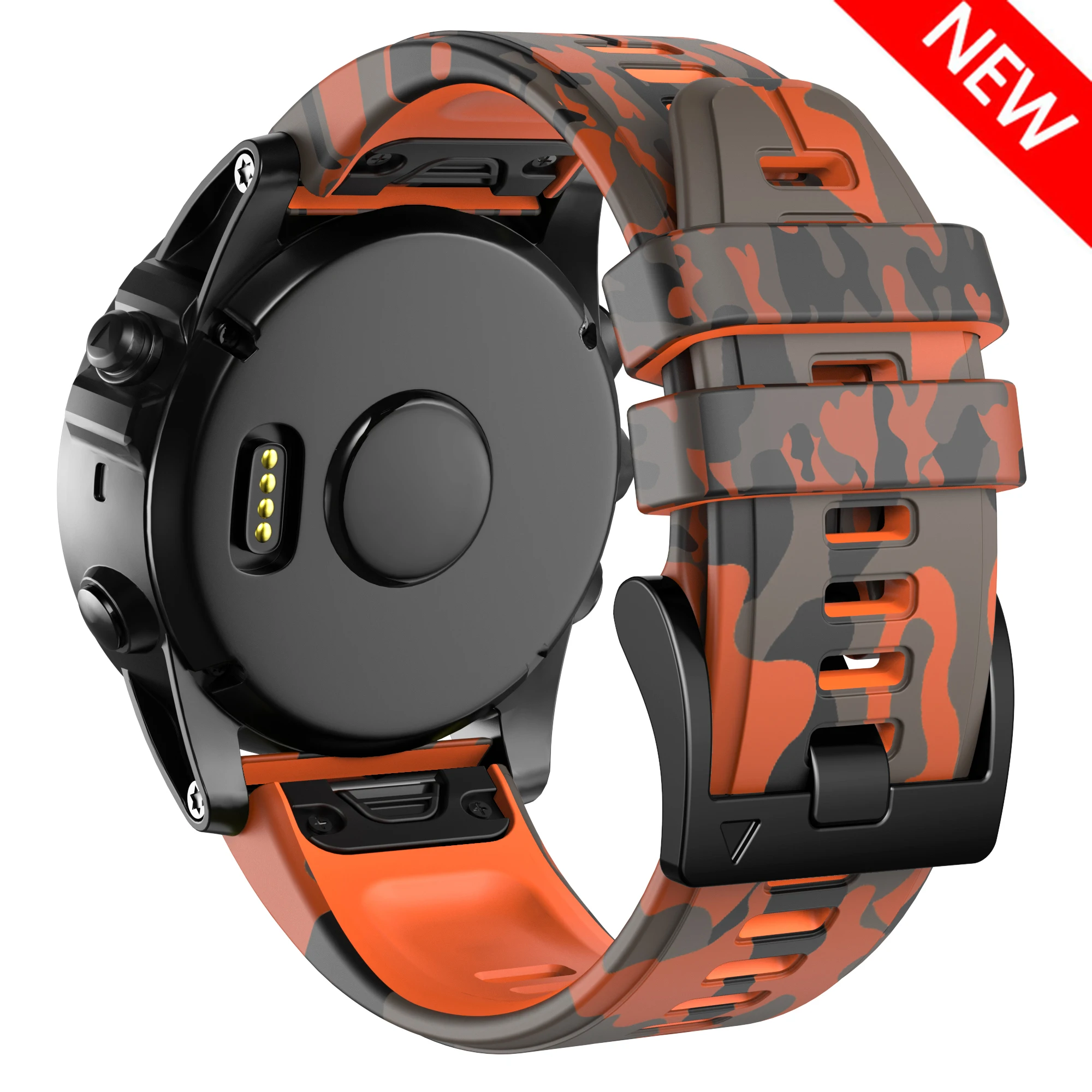 Camuflagem pulseira de silicone para garmin fenix 5 5x plus 6x 6 pro 7x 7 3hr precursor 935 945 enduro epix 22 26mm pulseira cinta