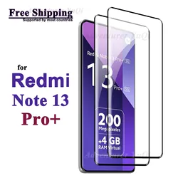 Screen Protector 3D For Redmi Note 13 Pro Plus Curve Tempered Glass HD Side Full Glue Transparent 9H Anti Scratch High Aluminum