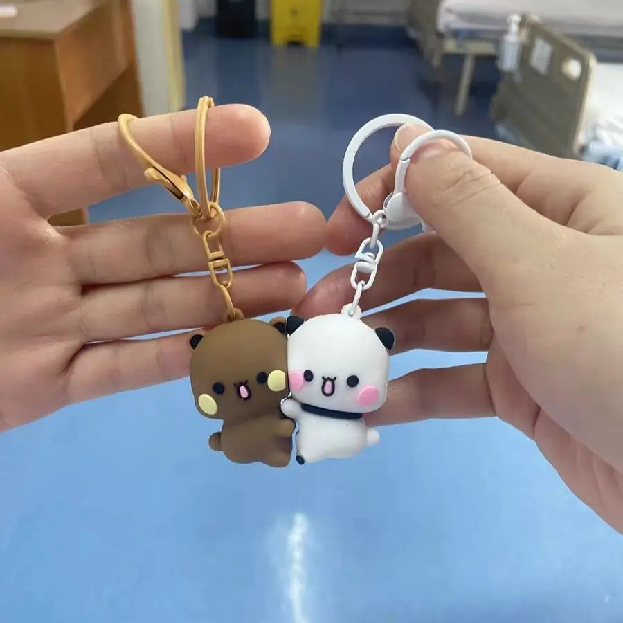 New Couple Magnetic Keychain Pendant Schoolbag Pendant Set of Cute