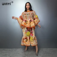 Robe plissée élastique WINYI, style rétro, pour la plage, kaftan musulman, abaya, robe longue de luxe de Dubaï pour les vacances et les soirées 1