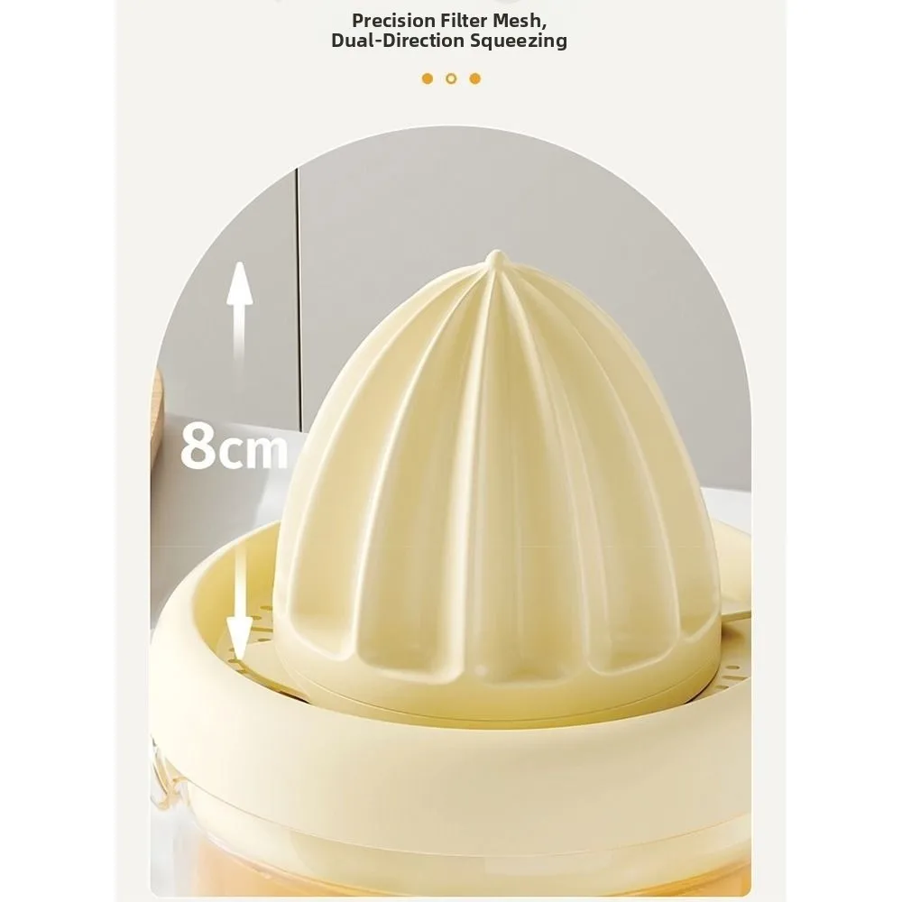 

Transparent Manual Fruit Juicer Scale Measure with Cover Hand Press Squeezer Labor-Saving U-shape Spout Fruit Residue Separator