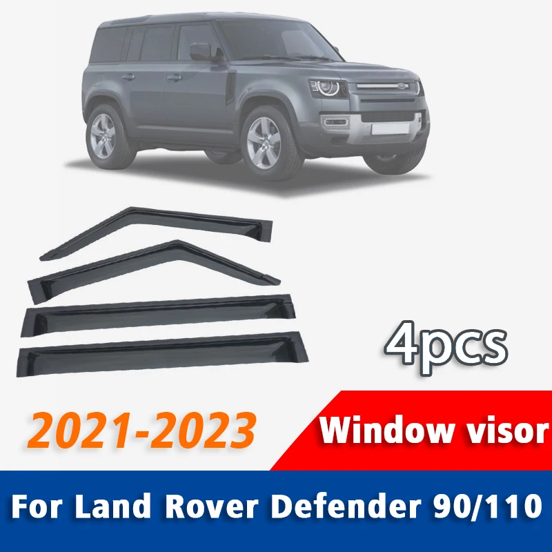 

Rain Shield FOR Land Rover Defender Window Visor Guard Vent Cover Trim Awnings Shelters Protection Guards Car Accessories 2021