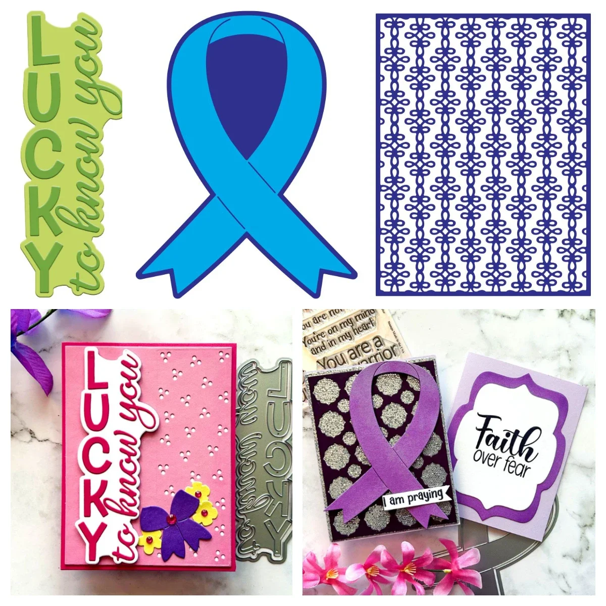 Troqueles de corte de Metal para manualidades, cinta de concientización, cadena giratoria, Lucky to Know You, troquel de palabras, álbum de recortes, diario, tarjeta de felicitación DIY, 2025