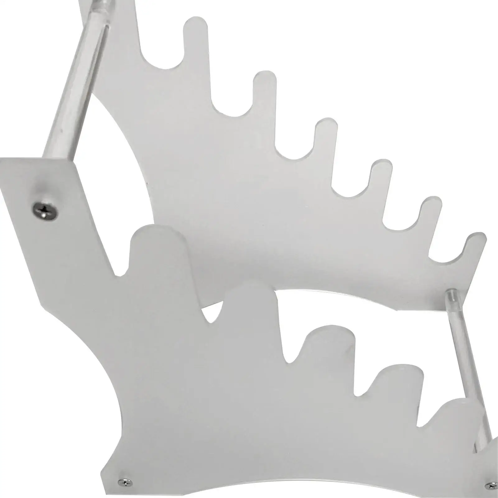 Soporte acrílico para cuchillos, estante de almacenamiento transparente de 21,3x13x22cm, estante con 6 capas para tienda minorista, escaleras de cuchillos resistentes