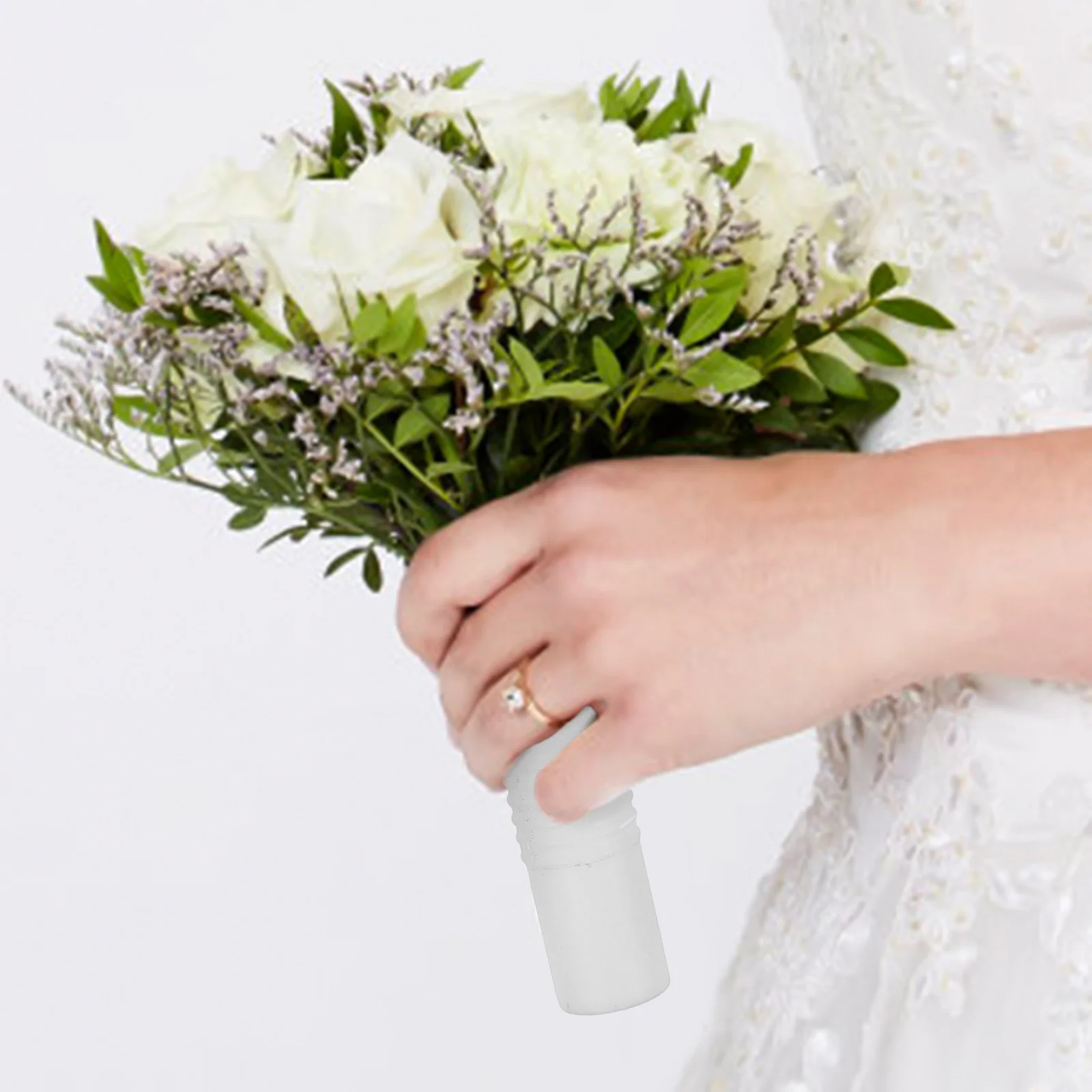 

4pcs Flower H Holders for Wedding Bridal Floral Flower H Holder Bouquets Plastic Torus DIY Decorations Green