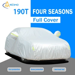 New 190T Car Cover Outdoor Protection Full Exterior Snow Cover Sunshade Dustproof Protection Cover Universal for Hatchback Sedan