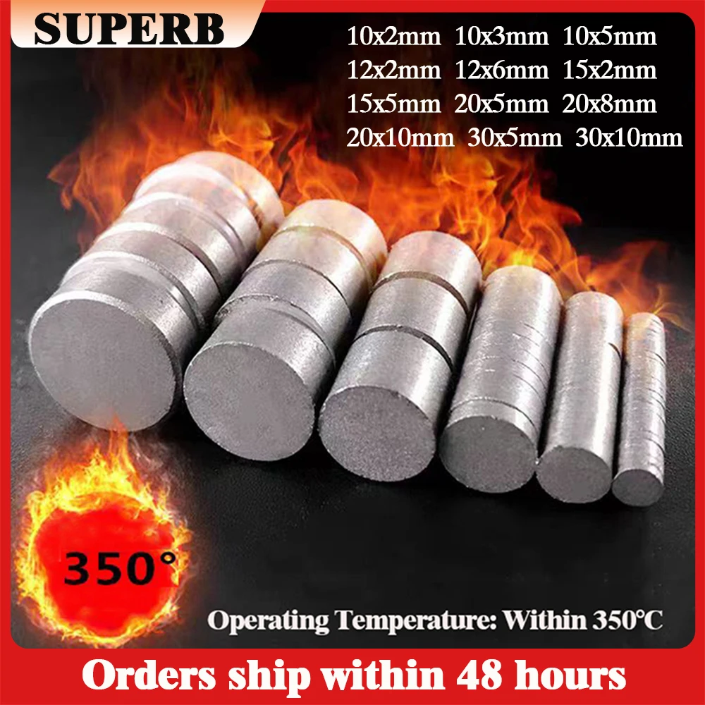 

10x2 10x3 10x5 12x2 15x5 20x5 20x10 25x5 30x10mm Superb Round 350° High Temperature Resistant Refrigerator magnets Magnetic Hook