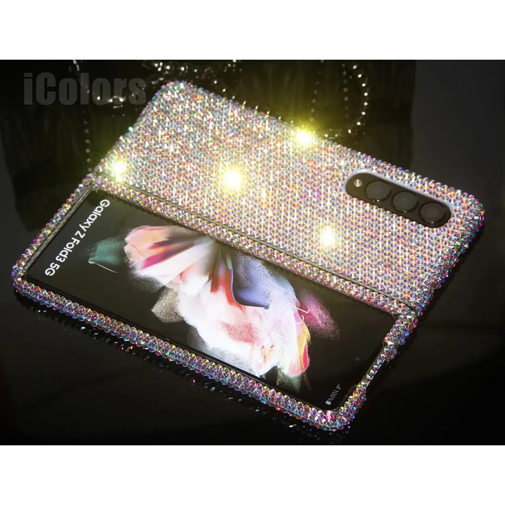 Luxury Fashion Handmade DIY Cute Full Glitter Crystal Bling Diamond Case Cover For Samsung Galaxy Z Fold 7 6 5 4 3 2 zfold6 5G