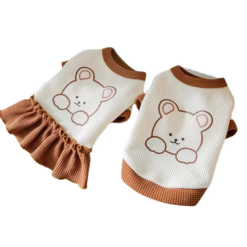 Cute Couple Dog Clothes For Dog Dresses Pet T-shirt Pet Skirt Dog clothes Puppy Clothes Dog Supplies XS-XL