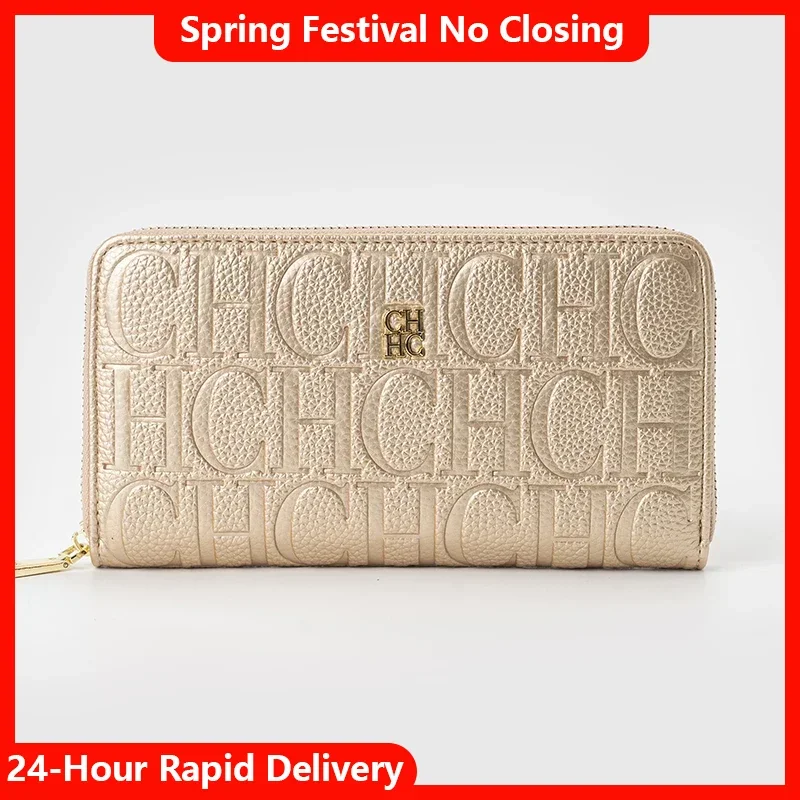 

Кошелек-клатч CH с полной буквенной печатью, на молнии, большой вместимости, с множеством отделений для карт, портативный, для поездок, издание 2026 года