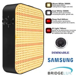 Qkwin-Lampe de croissance LED hydroponique Samsung Bead, 130W, 200W, spectre complet, lumière rouge, construit avec des ventilateurs, bricolage