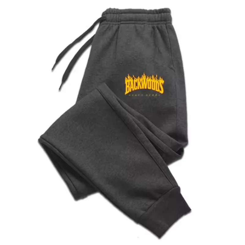 Pantaloni sportivi caldi invernali con stampa di lettere alla moda Pantaloni da jogging casual in peluche da uomo Pantaloni morbidi larghi alla moda maschile