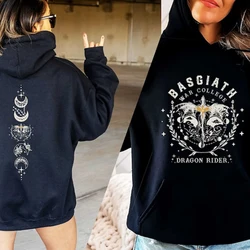 Fourth Wing Hoodie Basgiath War College Hooded Dragon Rider Sweater The Empyrean Series Sweatshirt Unisex Casual Hoodies