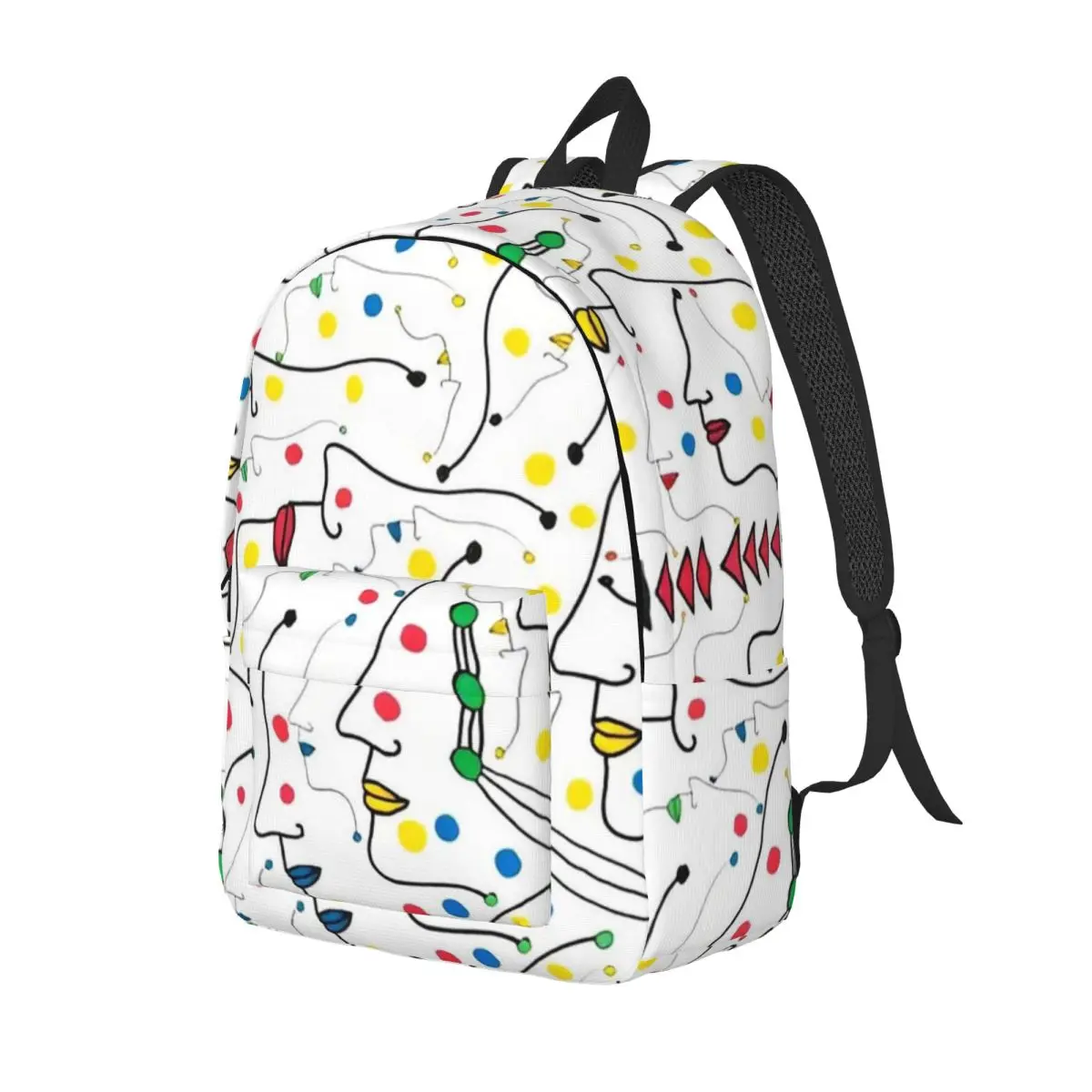 Yayoi Kusama Art Polkadot Cool Backpack para homens e mulheres, mochila esportiva, escola secundária, negócios, bolsas de lona da faculdade