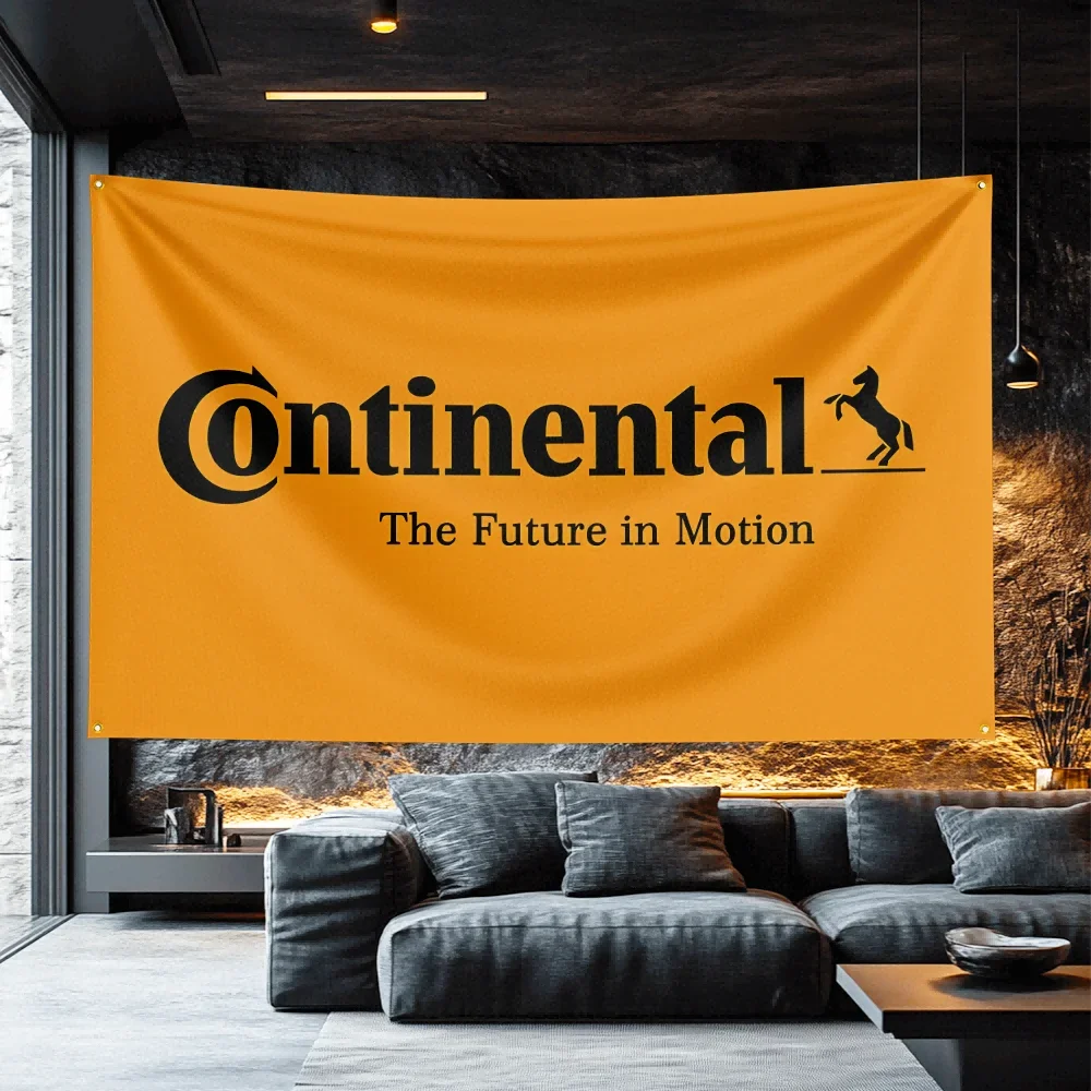 Continental Collection Motorcycle Flag  Polyester Decorative Banner For Man Cave Wall Decor Biker Gift