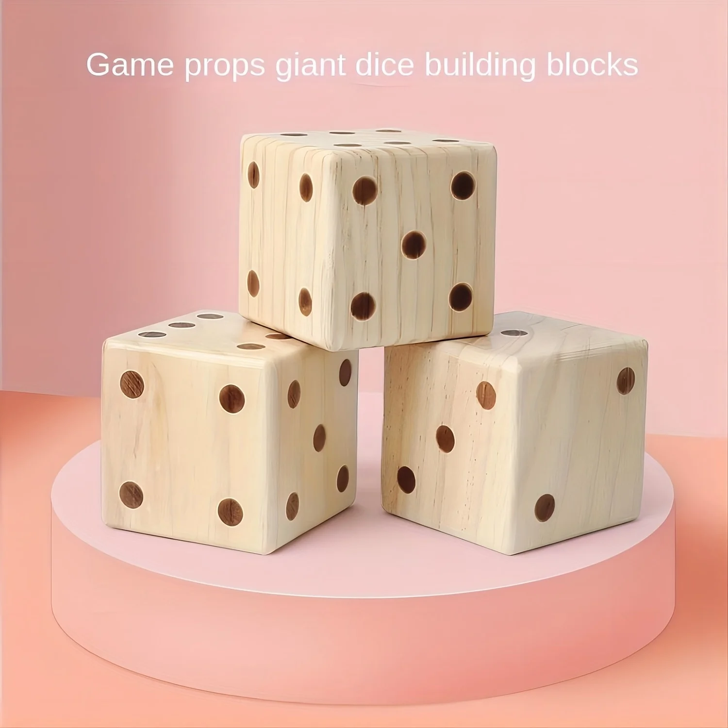 Giant Wooden Dice Lightweight Role-playing Dice Suitable For Outdoor And Indoor Beach Adults