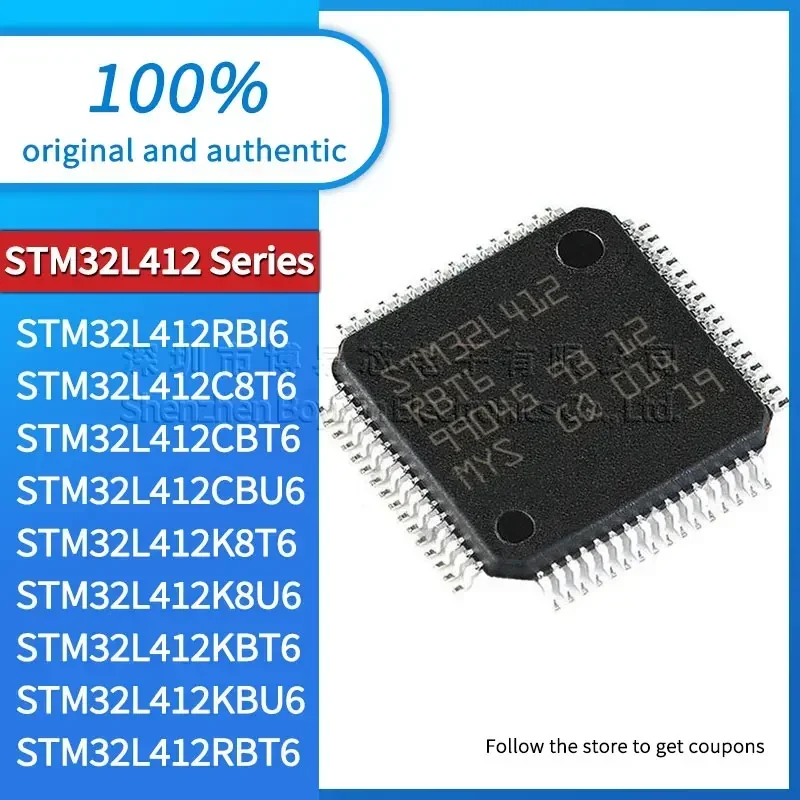 

STM32L412C8T6 STM32L412CBT6 STM32L412CBU6 STM32L412K8T6 STM32L412K8U6 KBT6 KBU6 RBI6 RBT6 KBT6 RBT6 Black casing