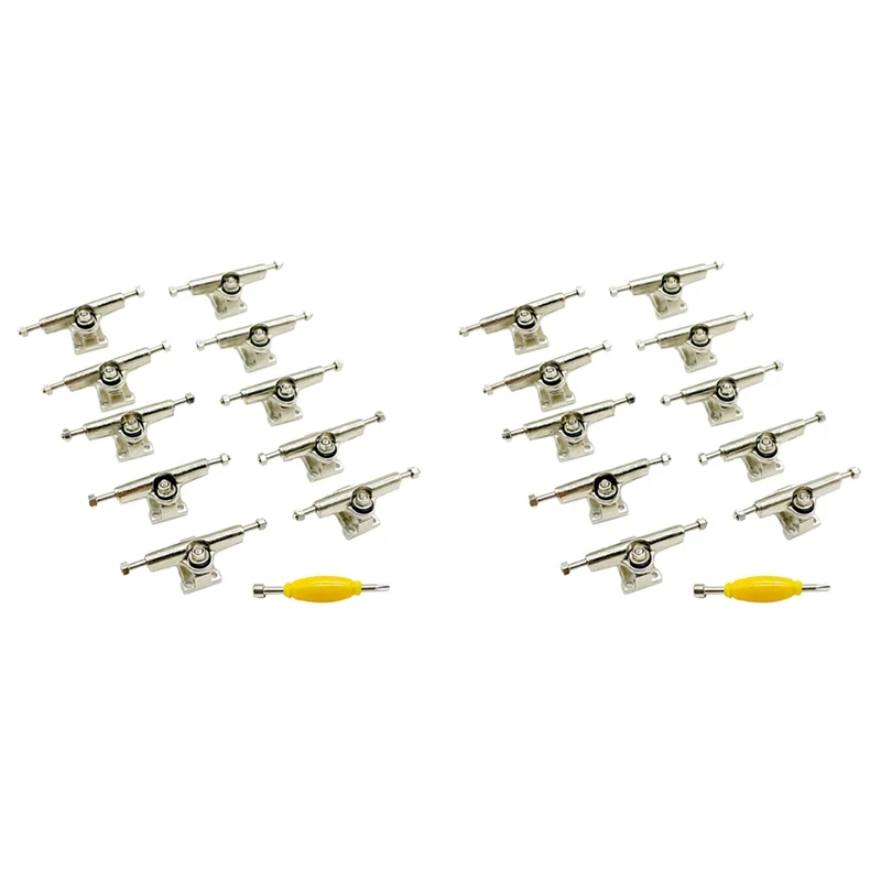 New-20 Pcs 29Mm Fingerboard Trucks Finger Skateboard Deck With Nuts With Spanner Screwdriver For Finger Skateboards