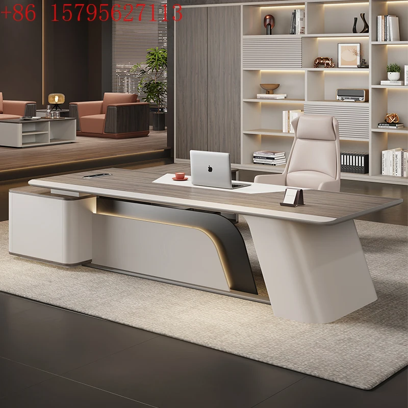 Luxury Bedroom Luxury Office Home Furniture Design Manager Executive Desk Drawer Storage Asthetic Computer Office Desk