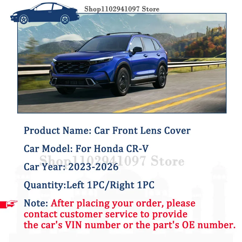 Car Light Shell For Honda CR-V CRV RS 2023 2024 2025 2026 High Transparency Headlight Lens Cover Left Right Pad Auto Accessories