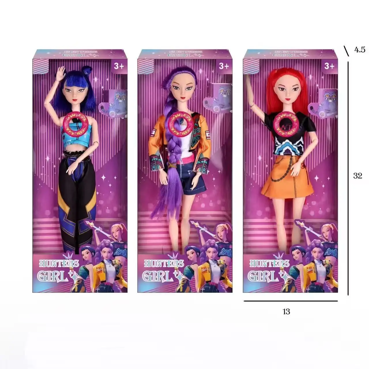 2026 New Music Style Demonic Group Anime Figure Rumi Mira Zoey Action Figure Cosplay Doll Cute Gift for Kids Birthday Gifts image 3