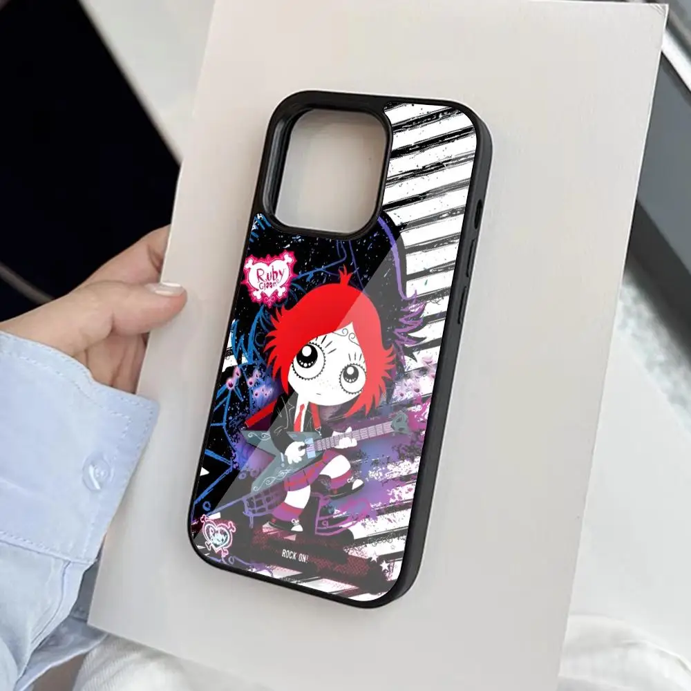 Cute Red Hair Ruby Gloom Phone Case For Iphone 15 14 13 12 11 Pro Max Mini 8 Plus Se Xr X Xs 2020 PC+TPU Cover