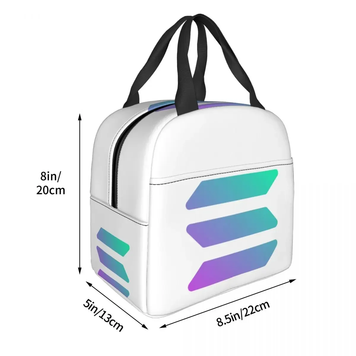 Solana Cryptocurrency - Solana SOL Insulated Lunch Bags Resuable Picnic Bags Thermal Lunch Tote for Woman Work Children School