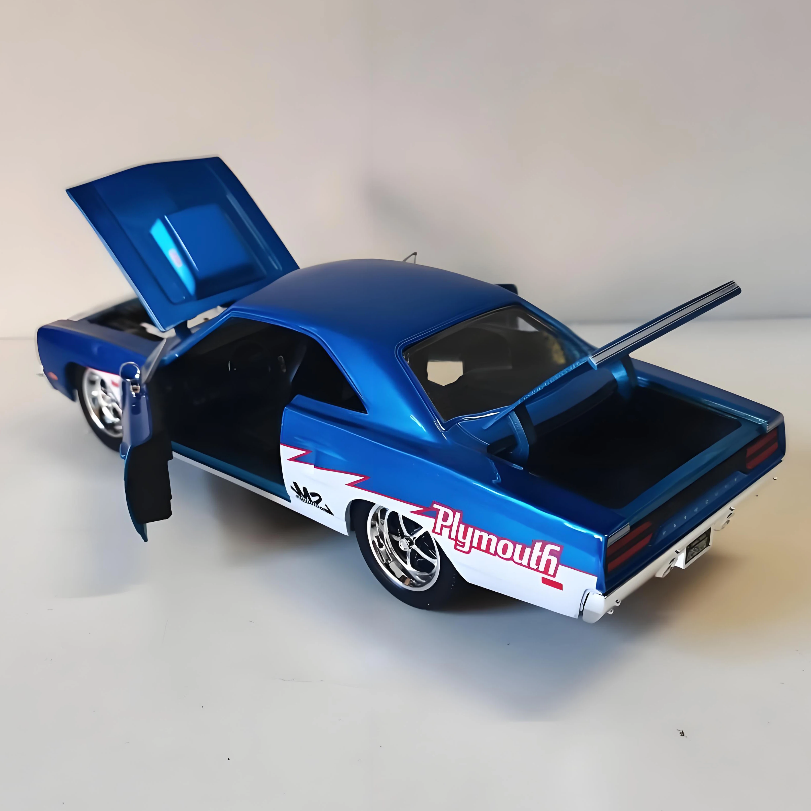 JADA 1:24 Plymouth Road Runner 1970 Auto in lega Fonde sotto pressione e veicoli giocattolo Modello di auto Modello in scala in miniatura per bambini