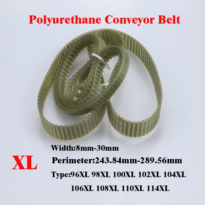 

5.08mm Pitch Polyurethane PU Steel Wire Cogged Synchronous Timing Belt 96XL 98XL 100XL 102XL 104XL 106XL 108XL 110XL 114XL