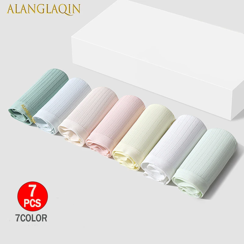 

7 шт./компл. антибактериальное хлопковое нижнее белье для женщин, сексуальное женское нижнее белье, хлопковые трусы, трусики для девочек, удобные трусы