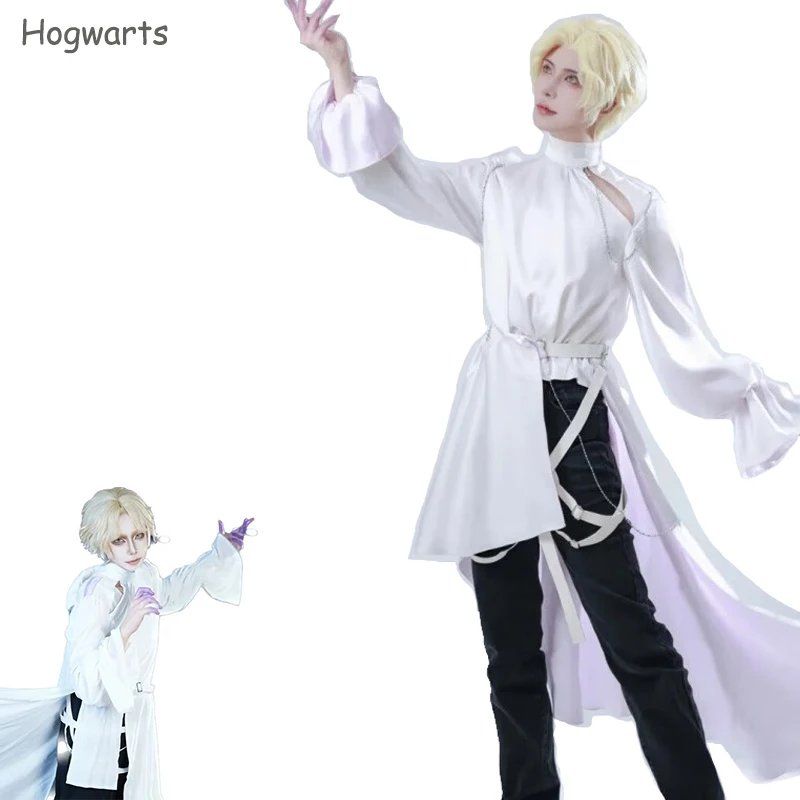 

Luka Cosplay Costume Anime Alien Stage Outfits Light Yellow Short Hair Synthetic Wig