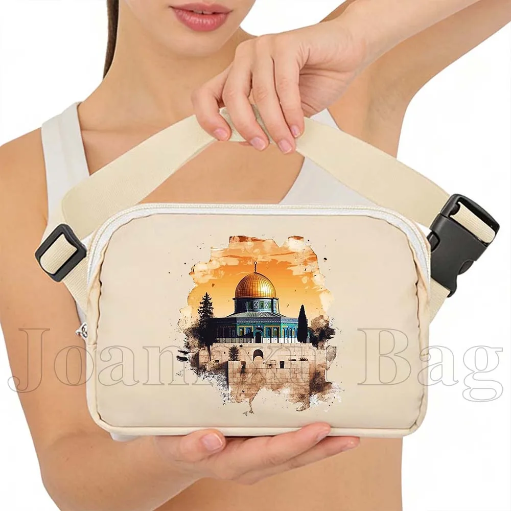 

Beige Fashion Yoga Fanny Pack Sports Waist Mobile Bags Fitness Girl Man Woman Kids Cycling Bags Ladies Sport Bike Running Case