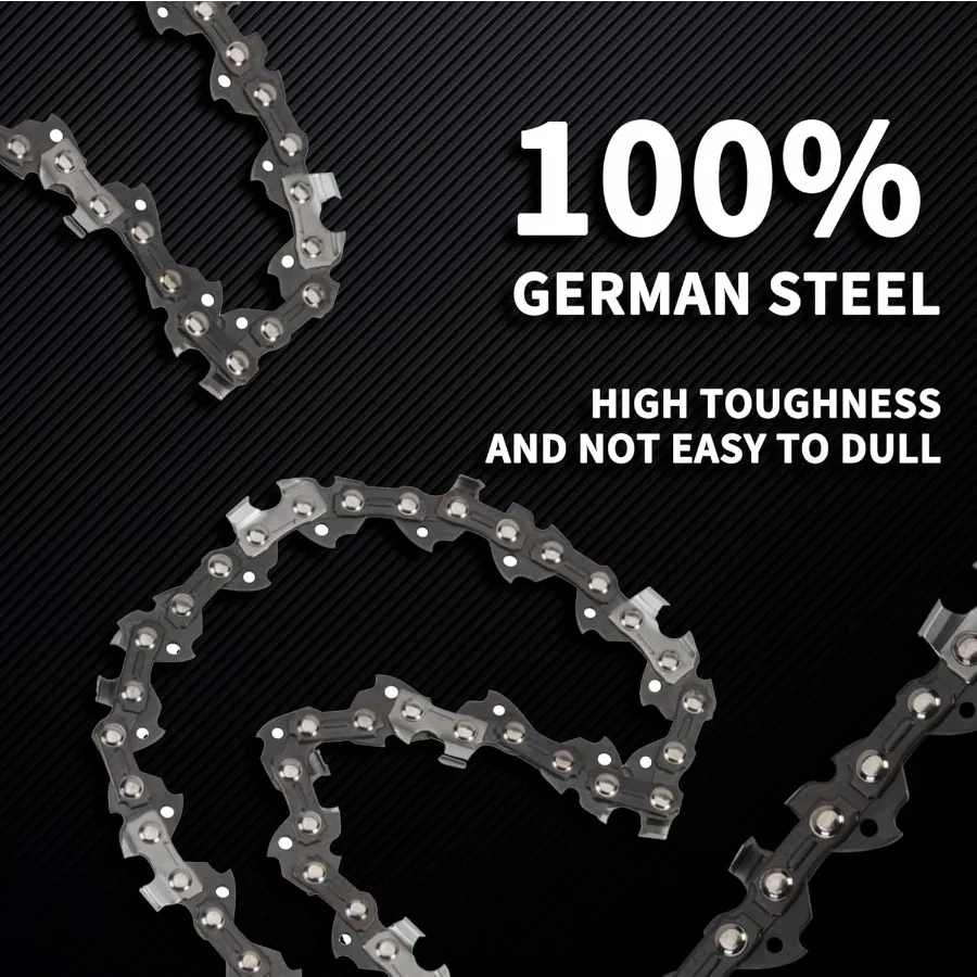 E e S Confezione da 3 catene per motoseghe da 10 pollici 3/8" LP Passo.043" Calibro 40 maglie di trasmissione Catene per motoseghe semi-scalpello per Husqvarna Poulan