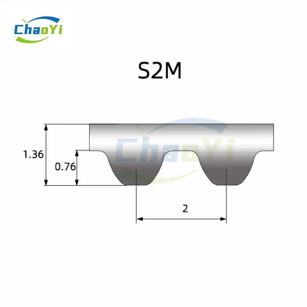 S2M cinghia dentata in gomma lunghezza 360 364 368 370 376 380 384 386 388 390 392 394mm larghezza 4/6/9/10/15mm cinghia dentata sincrona