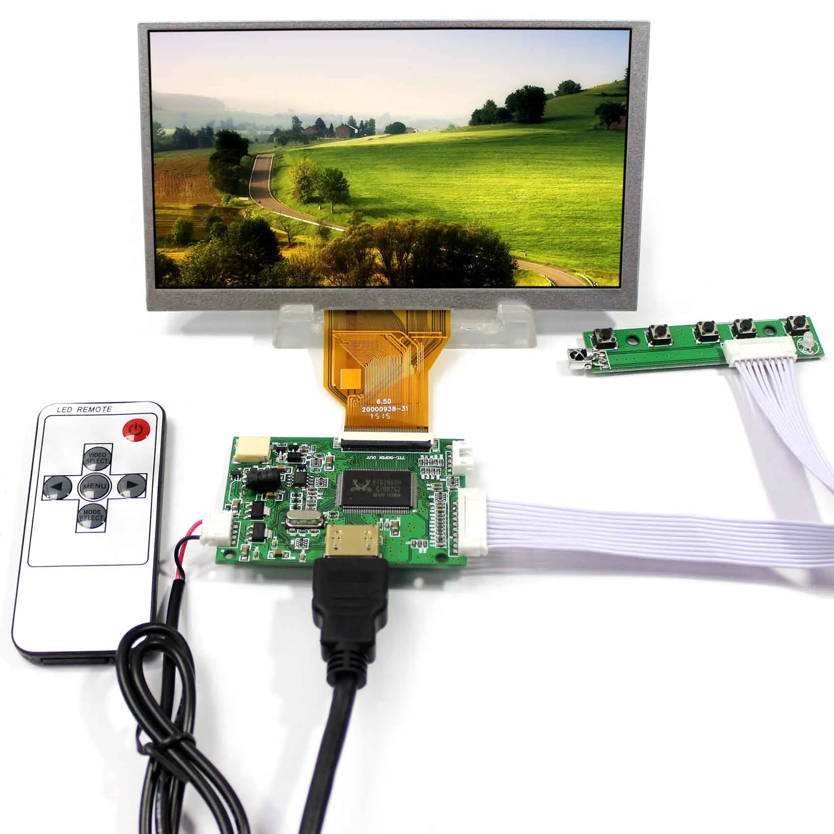 

HD MI input LCD controller board VS-TY50-V2 with 6.5inch 800x480 AT65TN14 lcd screen for Raspberry PI