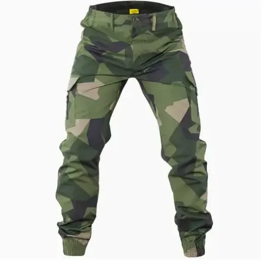 Swedish Geometry Camouflage Pants Men Spring Green Jogger pants