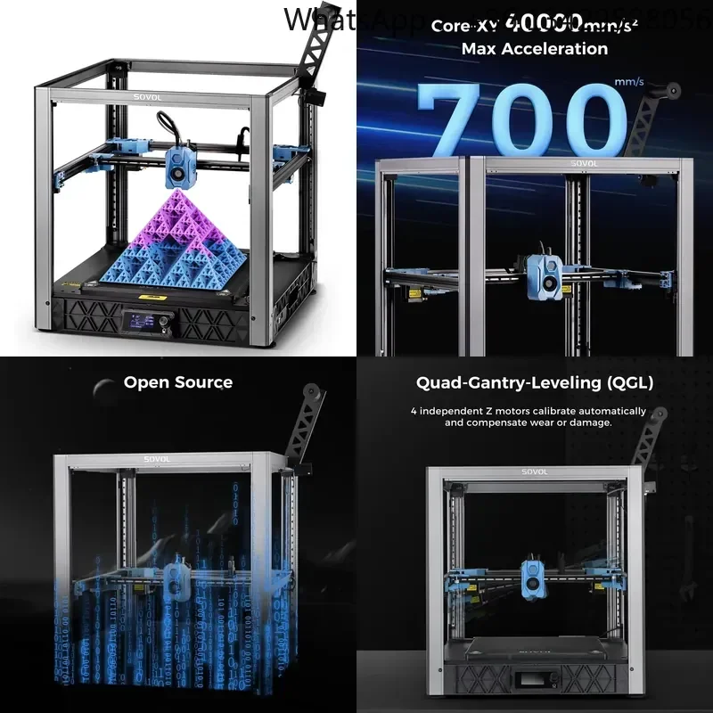 Sovol SV08 Core-XY 3D Printer Open Source, Max 700mm/s High Speed 3D Printers with 300℃ Clog-free Hotend and
