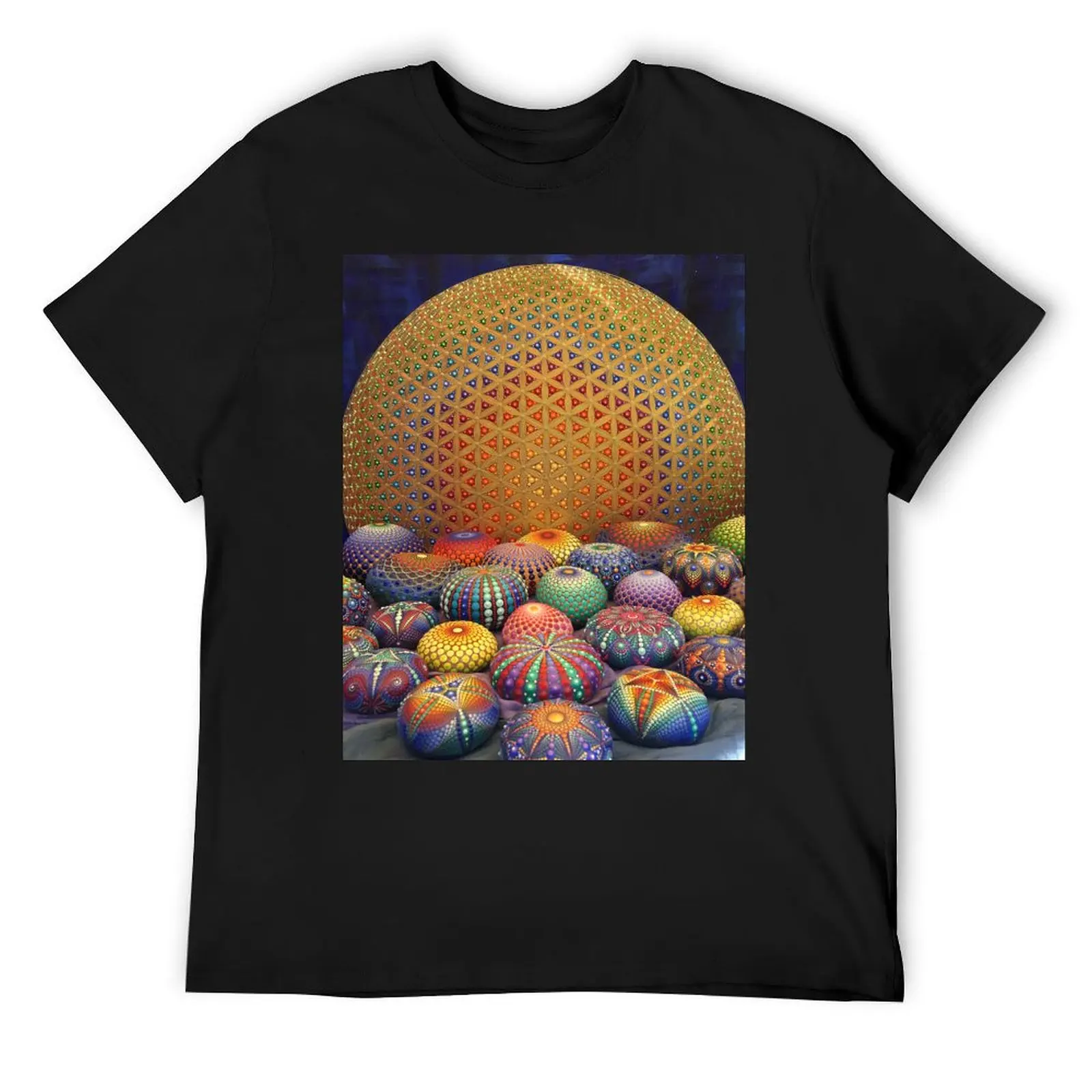 

Flower of life 3d, Mandala stones T-Shirt summer clothes oversized t shirt graphic shirts clothing for men