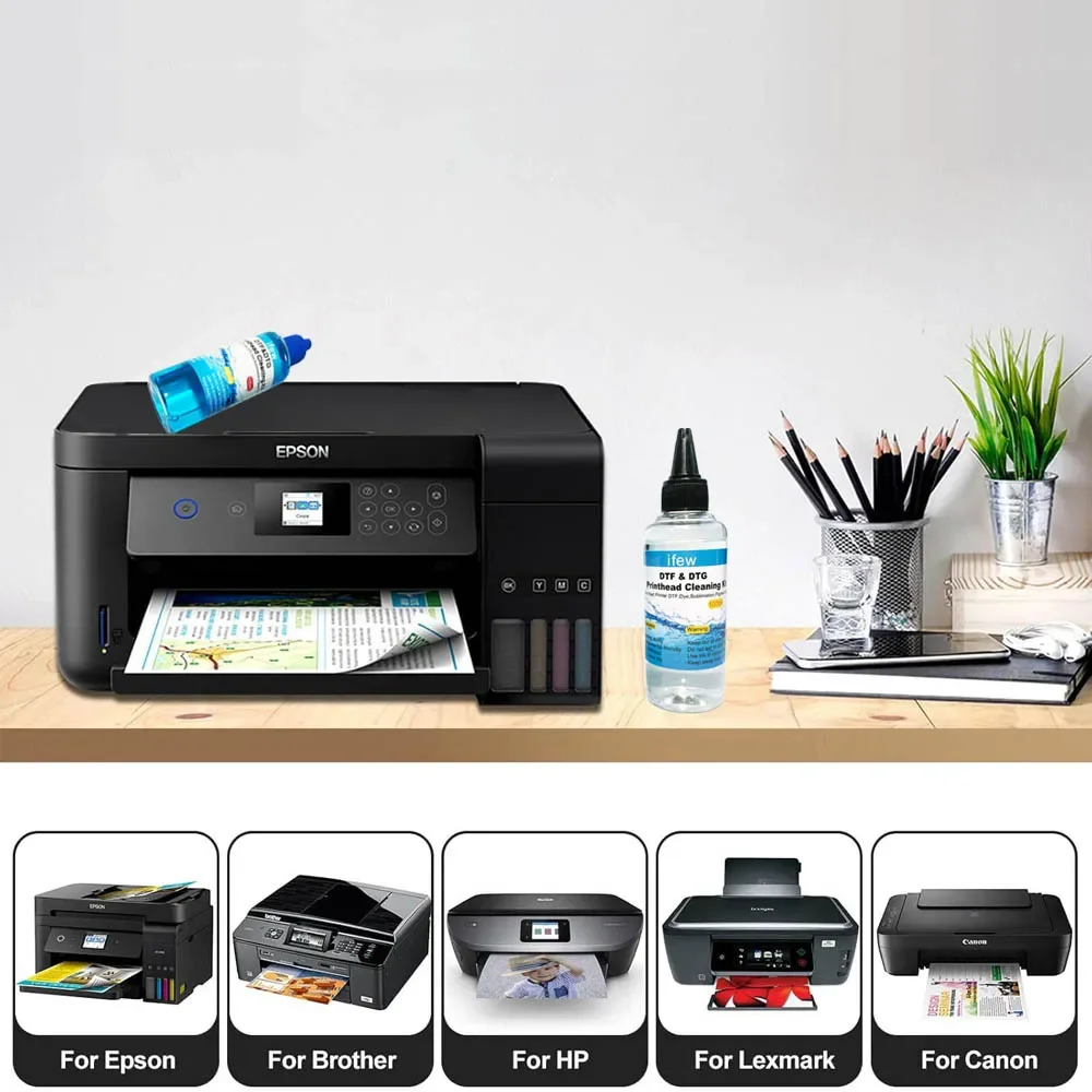 Inkjet Printer Nozzle Head Cleaning Kit Printhead Cleaner Liquid Fluid For Epson Hp Brother Canon Printhead Clean Head Wash Set