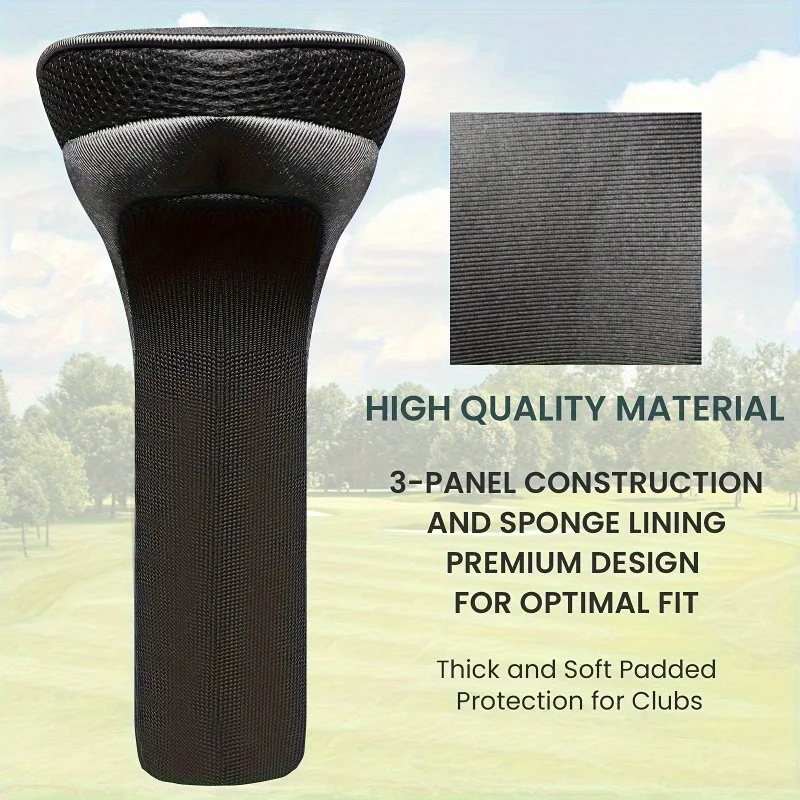 4-Piece Premium Golf Club Head Cover Set-Includes 1 Driver, 1 Fairway Wood & 2 Hybrids Universal Fit For Men & Women