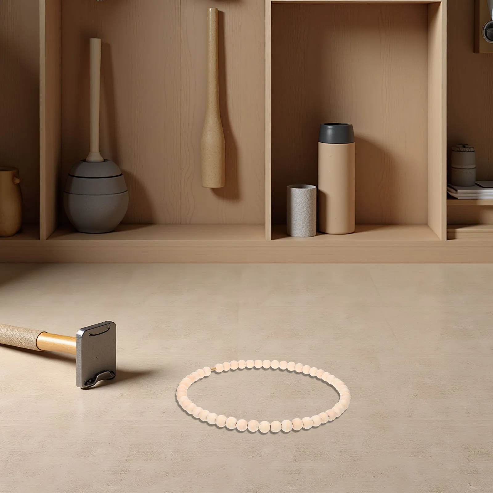 

Creative Diy Wood Bead Kit Durable Dreamcatcher Design Metal Ring Halloween Christmas Party Decoration Wreath Making