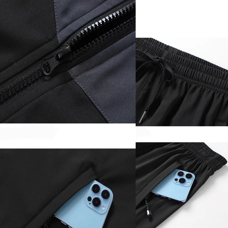 طقم قطن رجالي مكون من قطعتين لعام 2025: سترة خريفية فضفاضة غير رسمية مع سراويل متطابقة، ملابس الشارع اليومية للشباب #6