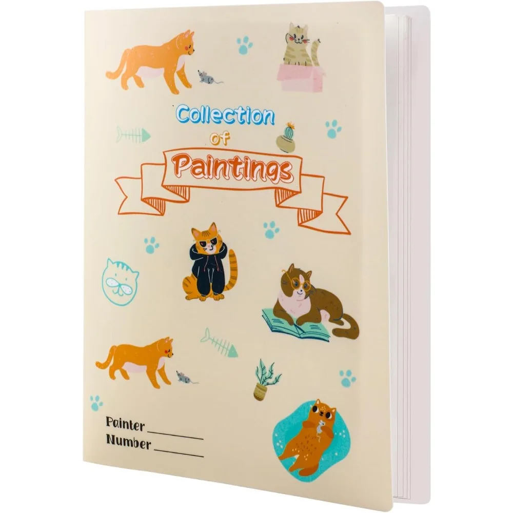 

A4Art Portfolio Binder with Plastic Sleeve, Kids Drawings Painting Portfolio Folder, Diamond Painting Storage Book Artwork Prese