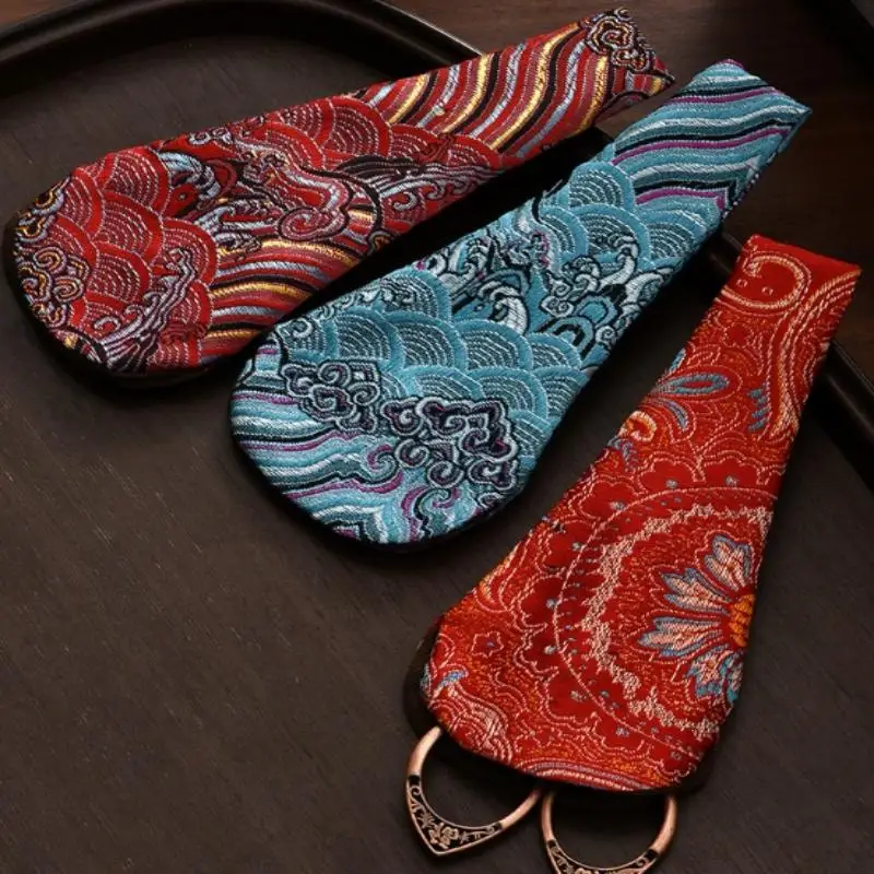 Haspe Stil V Form PU Leder Schere Schutz Tasche Nagel Trim Abdeckung Fall Für Maniküre Pediküre Werkzeuge