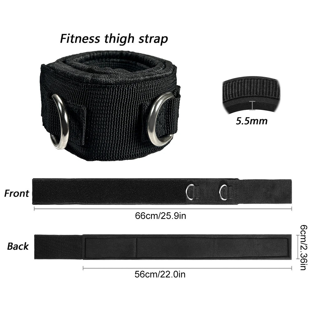 1Pair Ankle Straps For Cable Machine Kickbacks, Glute Workouts, Lower Body Exercises - Adjustable Leg Straps