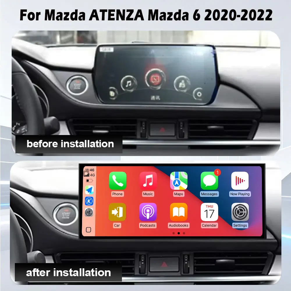 Android 16 Auto Radio For Mazda ATENZA Mazda 6 2020-2022 Multimedia Player Wireless Carplay Head Unit 12.3