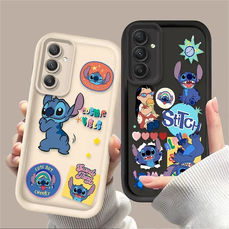 Disney Stitch love Heart Matte Case for Samsung Galaxy A35 A55 A15 A25 A16 A06 A05 A05S A24 A13 A23 A12 A22 A32 A52 A71 A51 4G