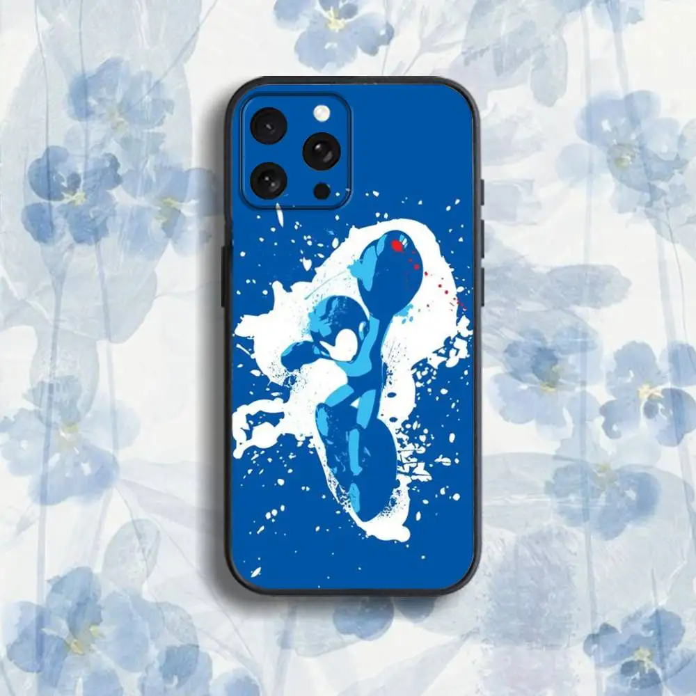 Rockmans Game Megamans Phone Case For iPhone 17,16,15,14,13,12,Pro,Max,Plus,E,SE4,Air,Mini Black Soft Box - Image 6