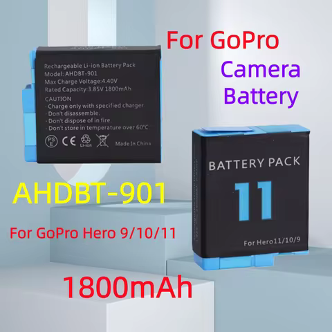 Battery 1800mAh For GoPro Sports Camera Hero 11 Hero 10 Battery or Charger For GoPro Hero 9 Hero10 11 Camera Accessories Battery